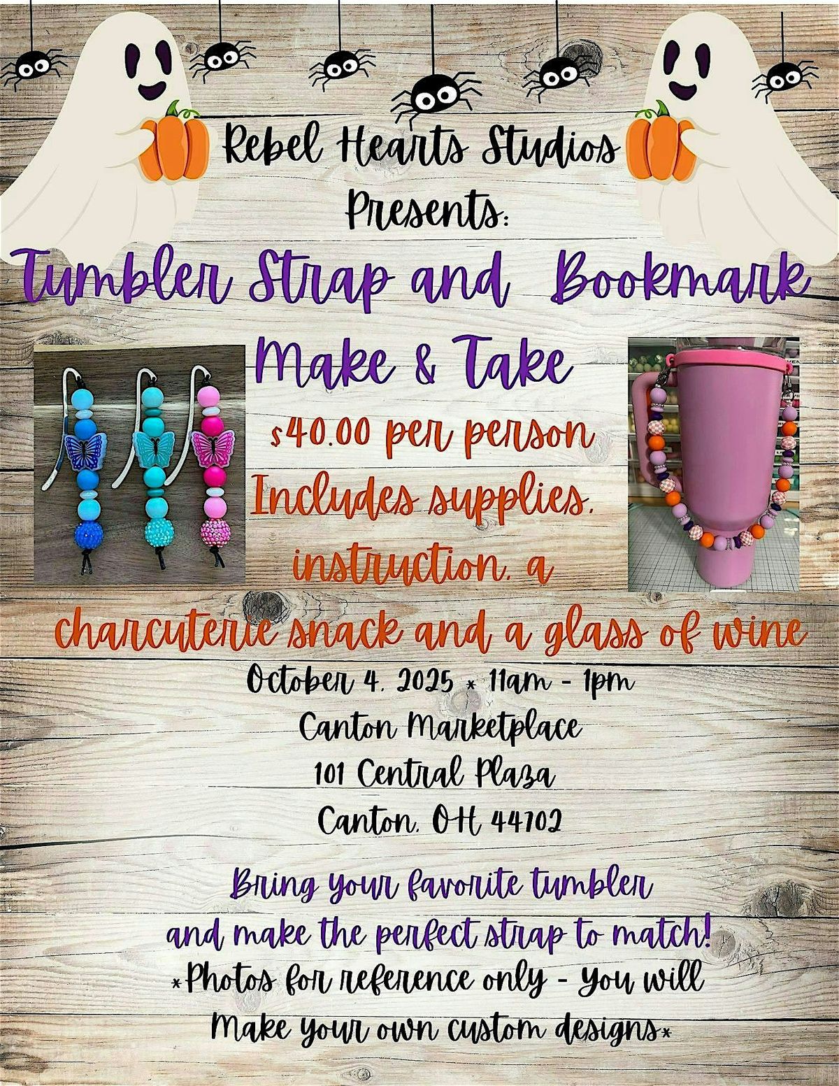 Tumbler Strap & Bookmark Make and Take, 4 October | Event in Canton | AllEvents