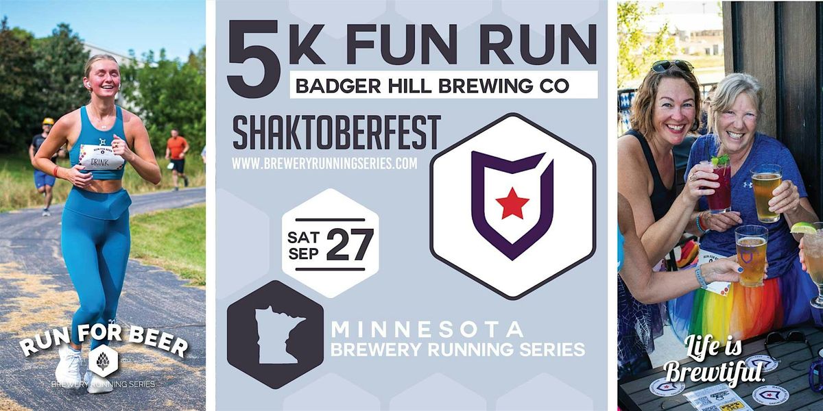5k Beer Run x  Badger Hill Brewing Co | 2025 MN Brewery Running Series, 27 September | Event in Shakopee | AllEvents