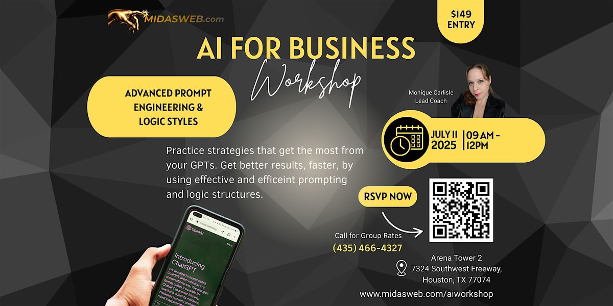 Advanced Prompt Engineering & Logic Styles, 11 July | Event in Houston | AllEvents