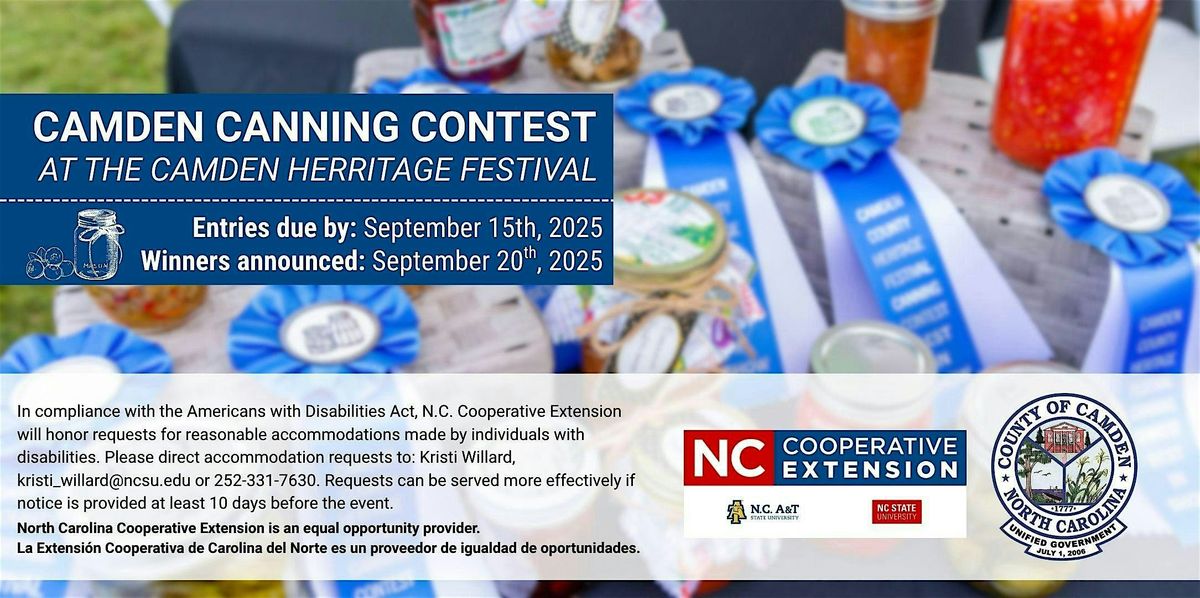Camden Canning Contest, 20 September | Event in Camden | AllEvents