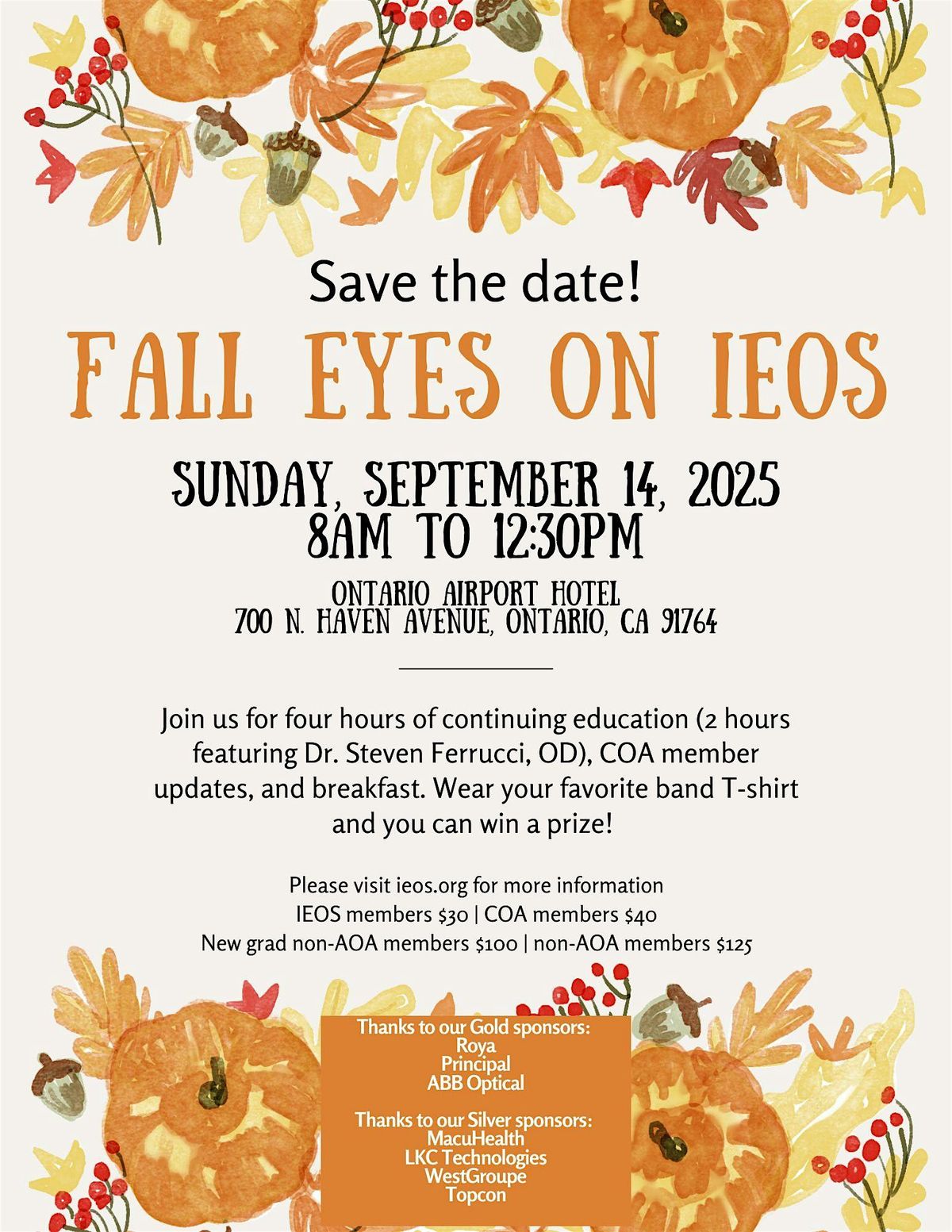 Fall Eyes on IEOS - September 2025, 14 September | Event in Ontario | AllEvents