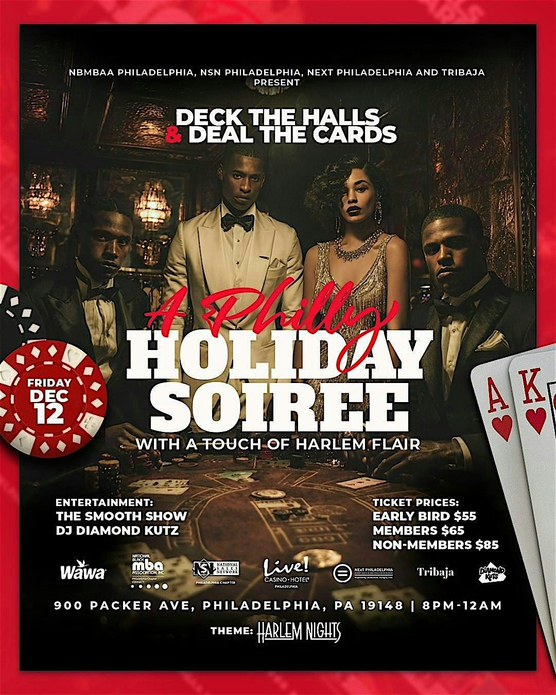 Deck the Halls & Deal the Cards: A Philly Holiday Soiree, 12 December | Event in Philadelphia | AllEvents