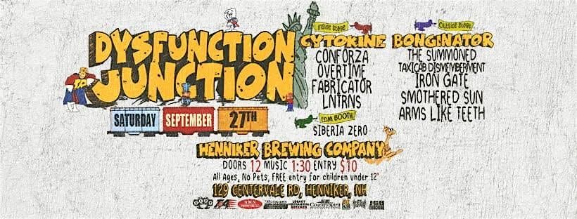Dysfunction Junction, 27 September | Event in Henniker | AllEvents