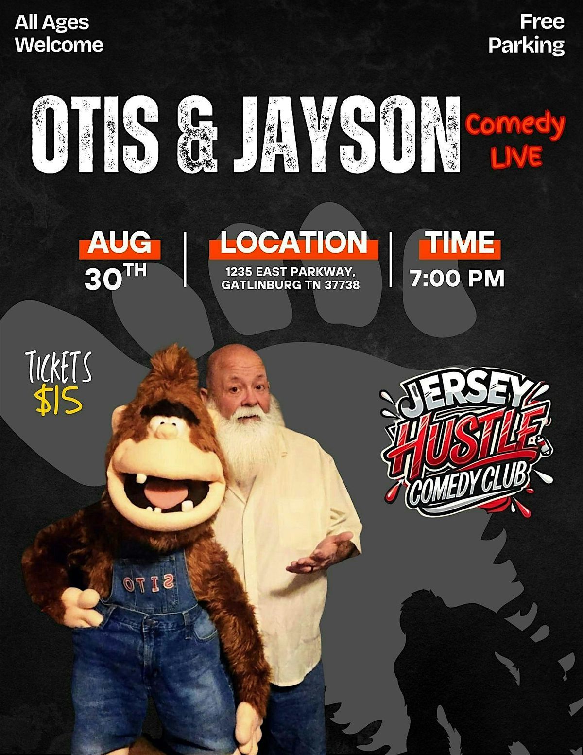 Otis & Jayson Comedy LIVE @ Jersey Hustle Comedy Club, 30 August | Event in Gatlinburg | AllEvents