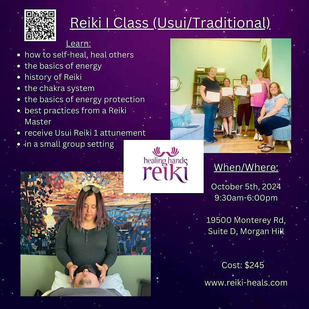 Learn Reiki Level 1 - Traditional Usui( in-person class), 12 July | Event in Morgan Hill | AllEvents