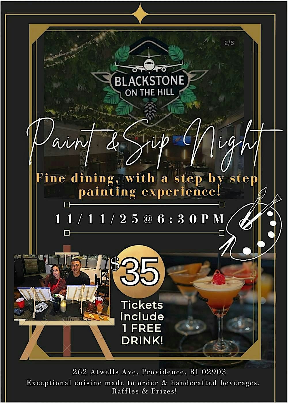Paint & Sip Night @ Blackstone On The Hill, 11 November | Event in Providence | AllEvents