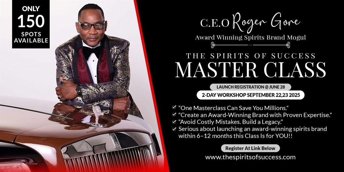 The Spirits Of Success Master Class, 22 September | Event in Chesapeake Beach | AllEvents
