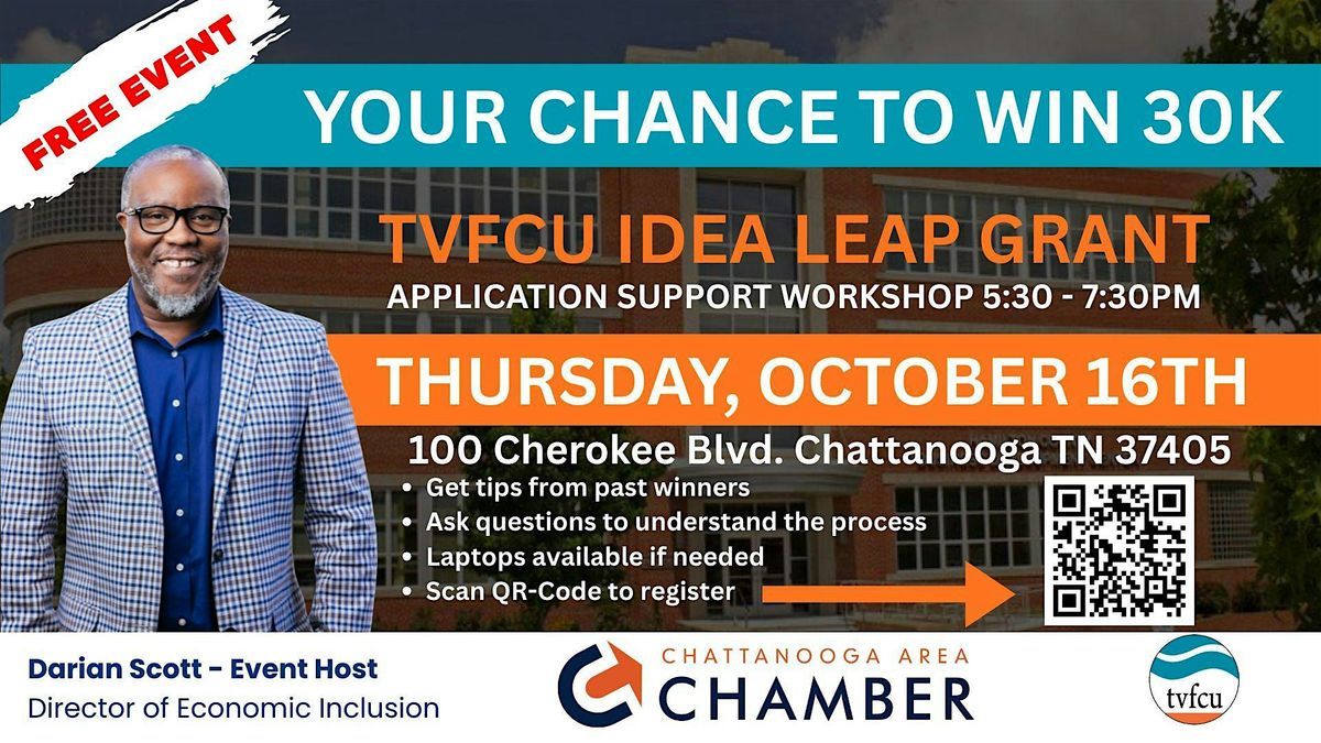 TVFCU IDEA LEAP Grant Application Workshop, 16 October | Event in Chattanooga | AllEvents
