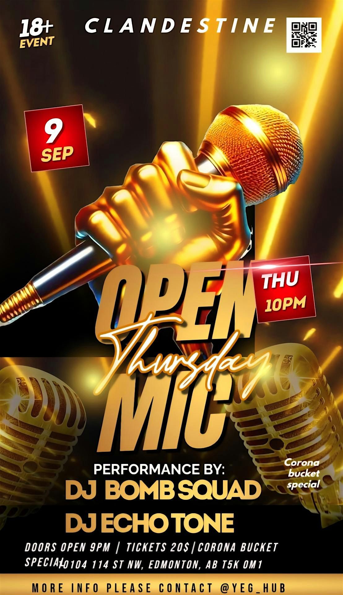 Open mic, 9 October | Event in Edmonton | AllEvents