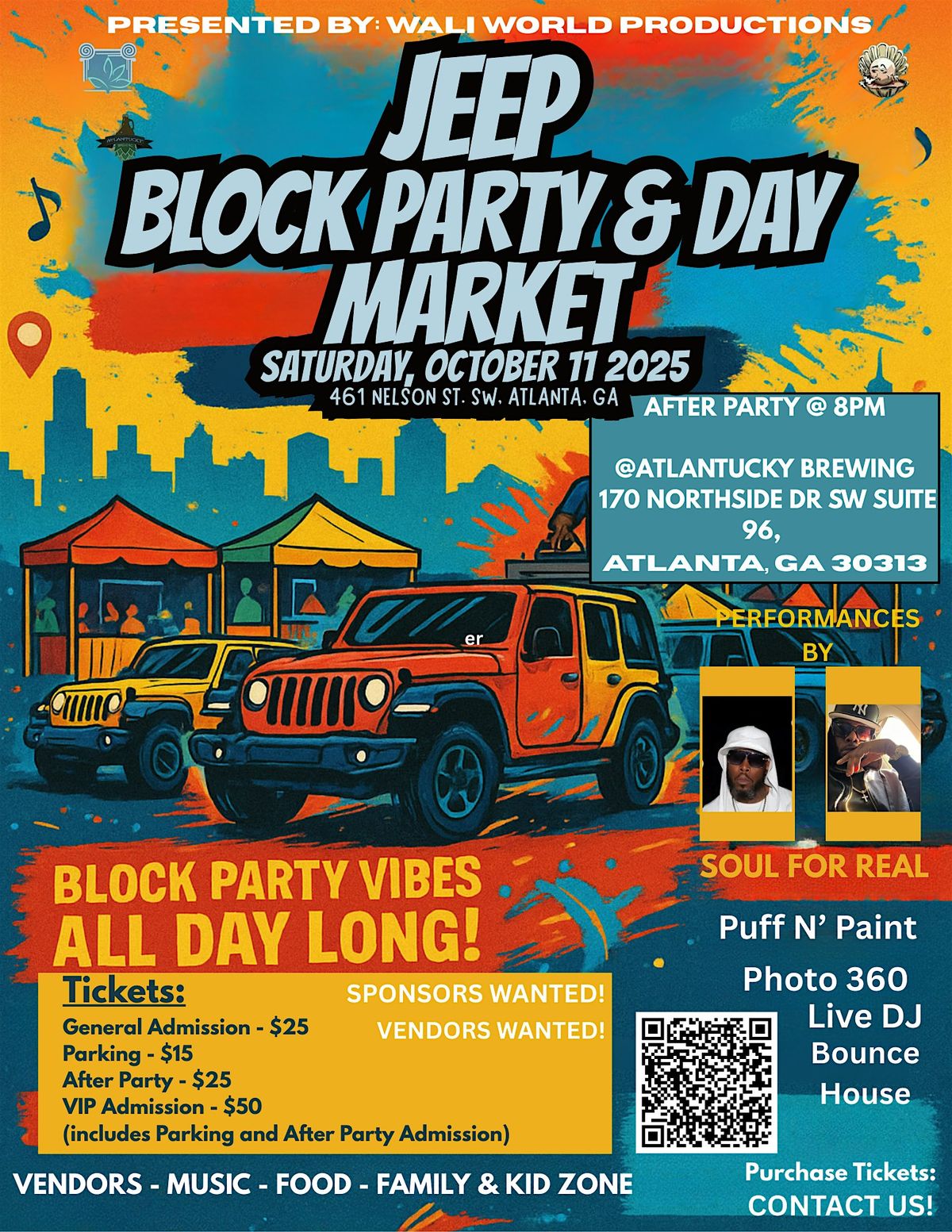 Jeep Block Party — Day Market & After Party, 11 October | Event in Atlanta | AllEvents