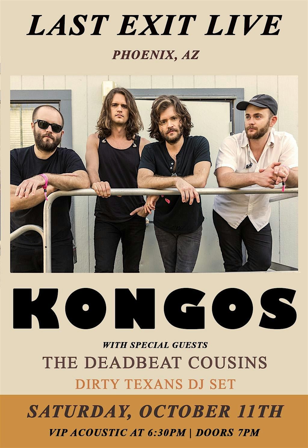 KONGOS, 11 October | Event in Phoenix | AllEvents