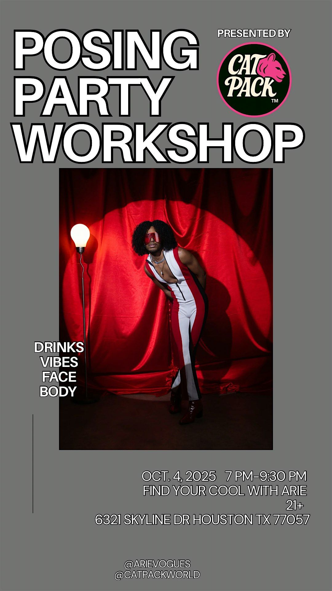 Posing Party Workshop Presented by The Cat Pack, 4 October | Event in Houston | AllEvents