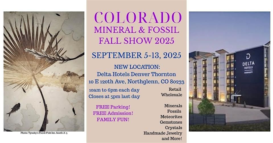 Colorado Mineral & Fossil Fall Show, 5 September | Event in Northglenn | AllEvents