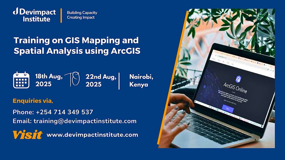 Training on GIS Mapping and Spatial Analysis using ArcGIS, 18 August | Event in Nairobi | AllEvents