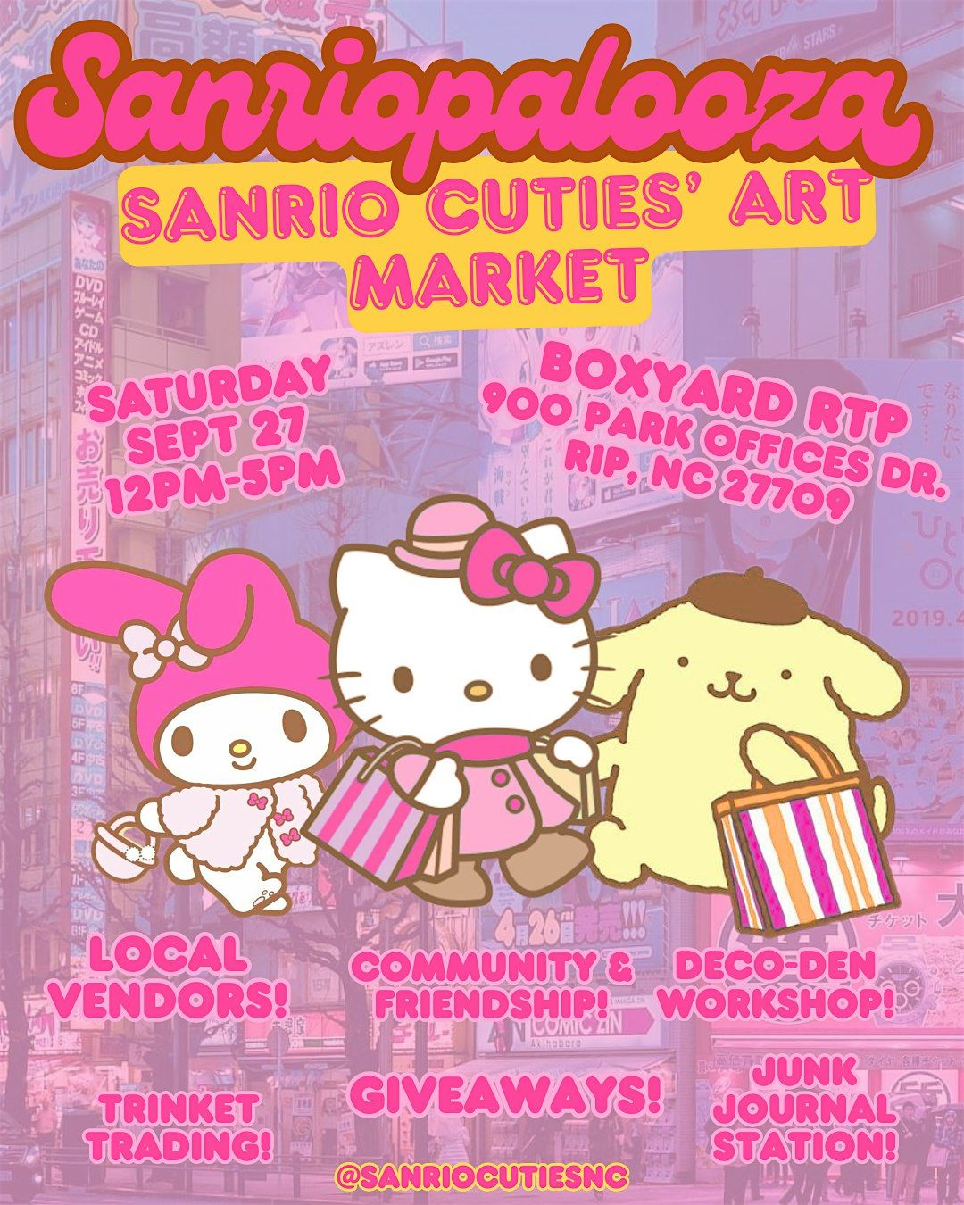 Sanriopalooza: Sanrio Cutie's Art Market, 27 September | Event in Durham | AllEvents