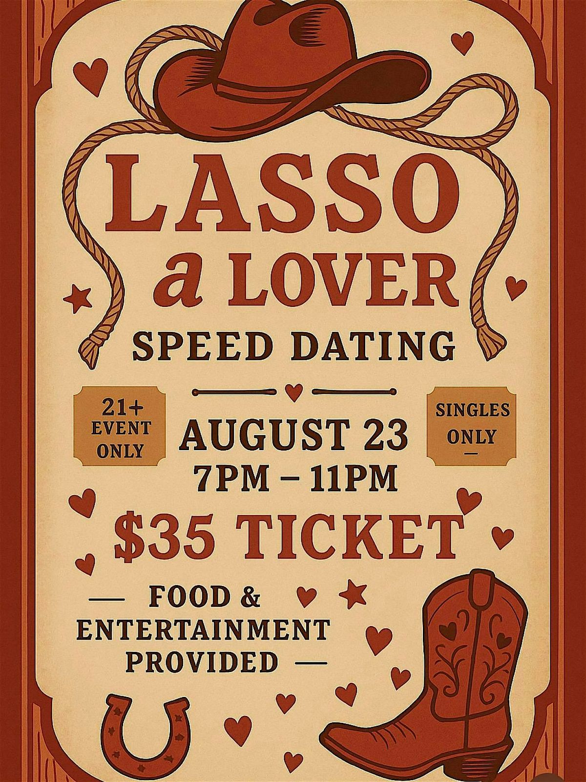 Lasso A Lover Speed dating, 23 August | Event in Chester | AllEvents