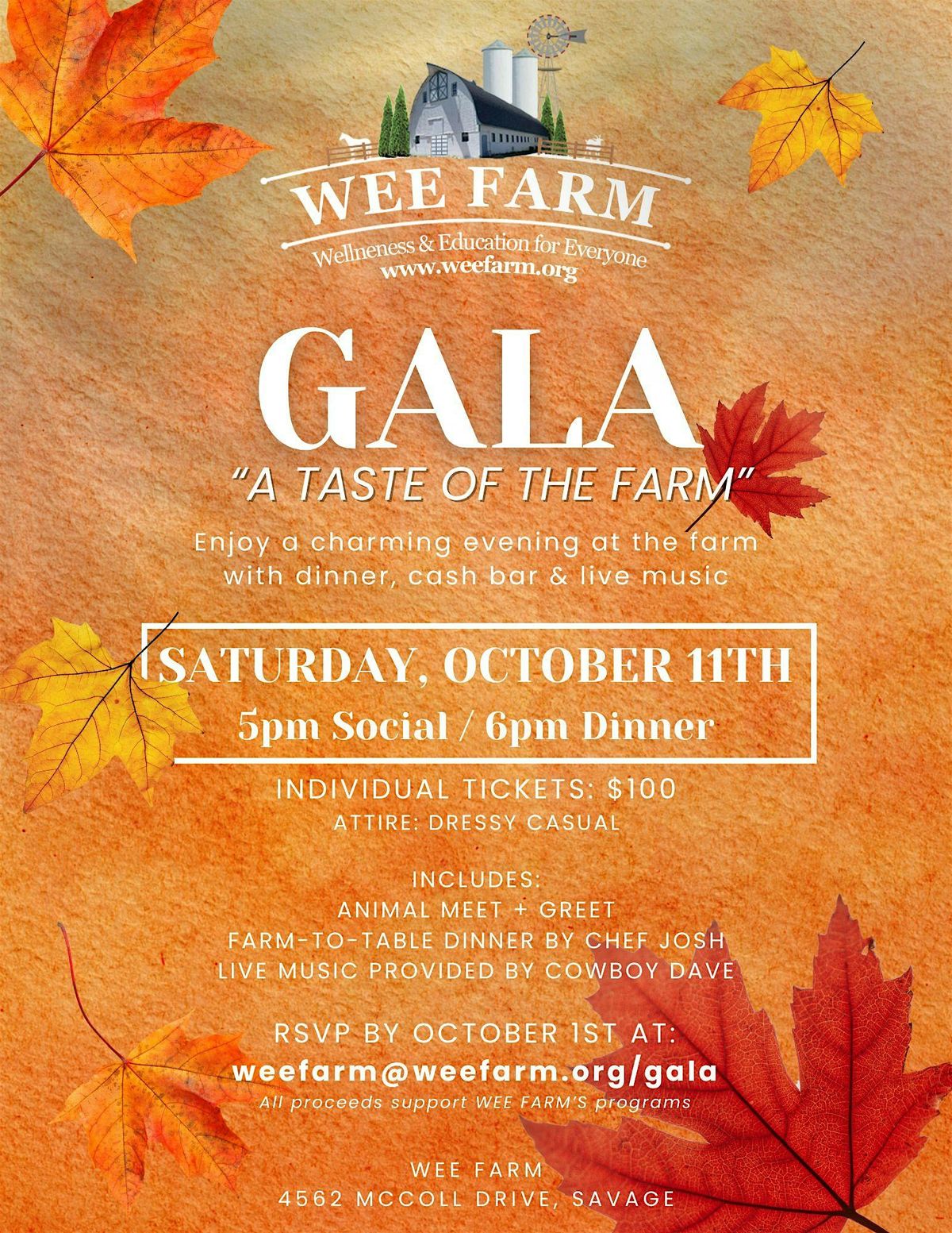 WEE Farm Gala - A Taste Of The Farm, 11 October | Event in Savage | AllEvents