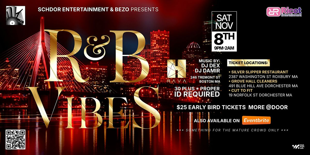 R&B VIBES, 8 November | Event in Boston | AllEvents