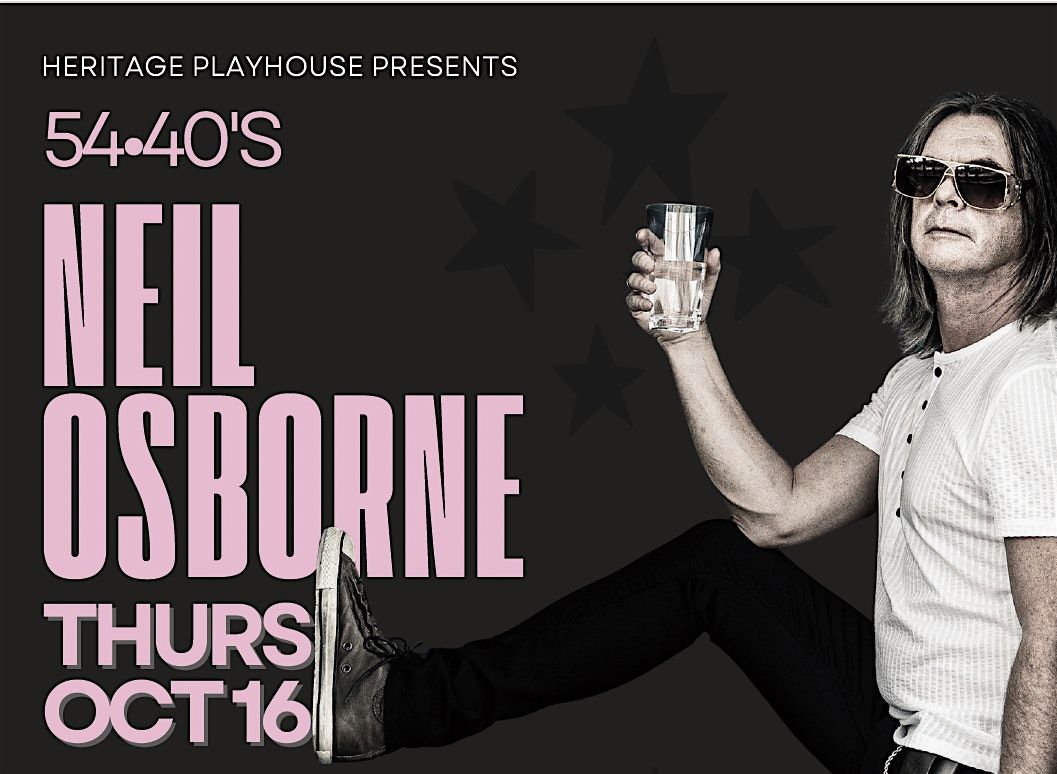 The Heritage Playhouse presents rock/pop icon Neil Osborne, 16 October | Event in Gibsons | AllEvents