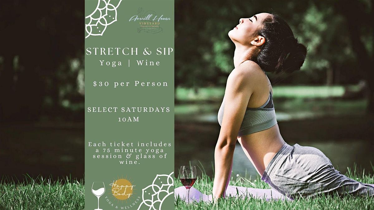 Stretch & Sip Yoga at Averill House Vineyard | Event in Brookline | AllEvents