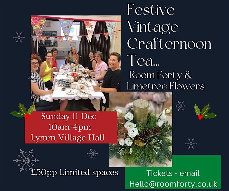 Crafternoon tea with door wreath and full vintage afternoon tea, 22 November | Event in Warrington | AllEvents