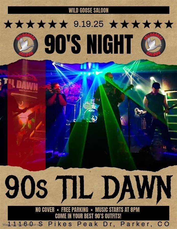 90's Night at Wild Goose Saloon, 19 September | Event in Parker | AllEvents