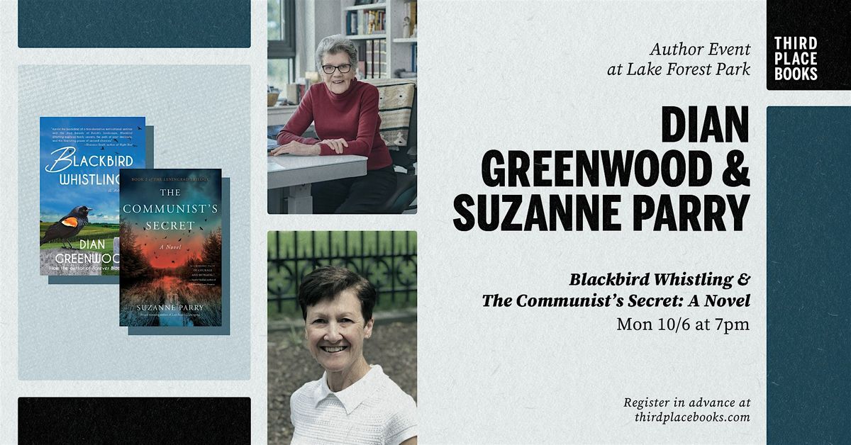 Dian Greenwood and Suzanne Parry at Third Place Books, 6 October | Event in Lake Forest Park | AllEvents