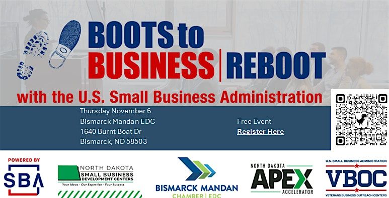 Boots to Business Reboot, 6 November | Event in Bismarck | AllEvents
