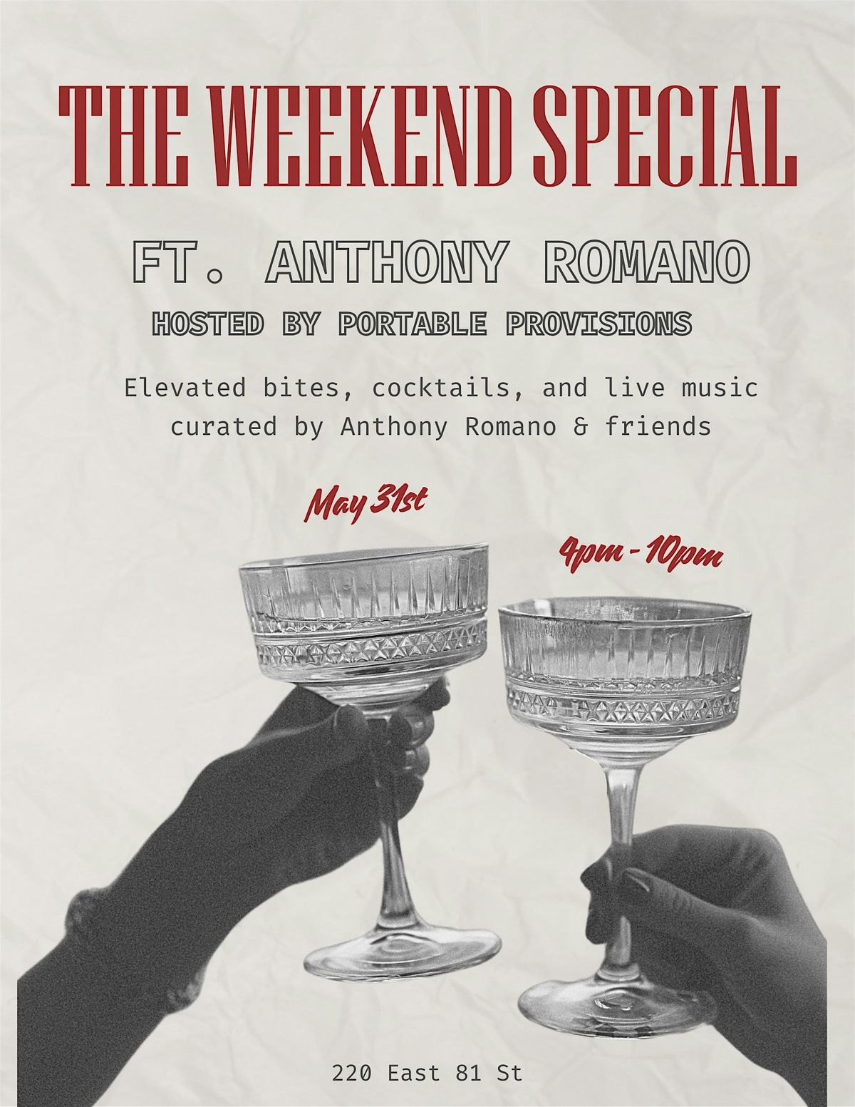 The Weekend Special @ Portable Provisions, 31 May | Event in New York | AllEvents