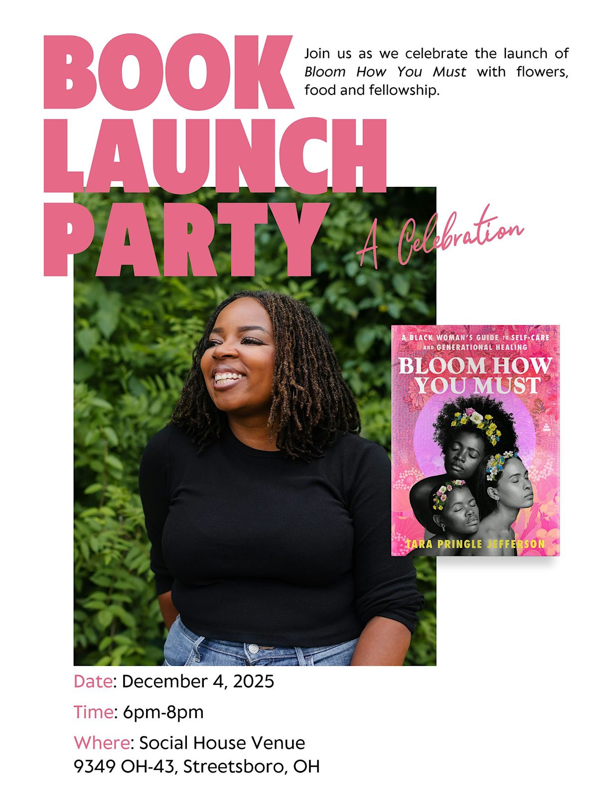 BLOOM HOW YOU MUST Book Launch Party, 4 December | Event in Streetsboro | AllEvents