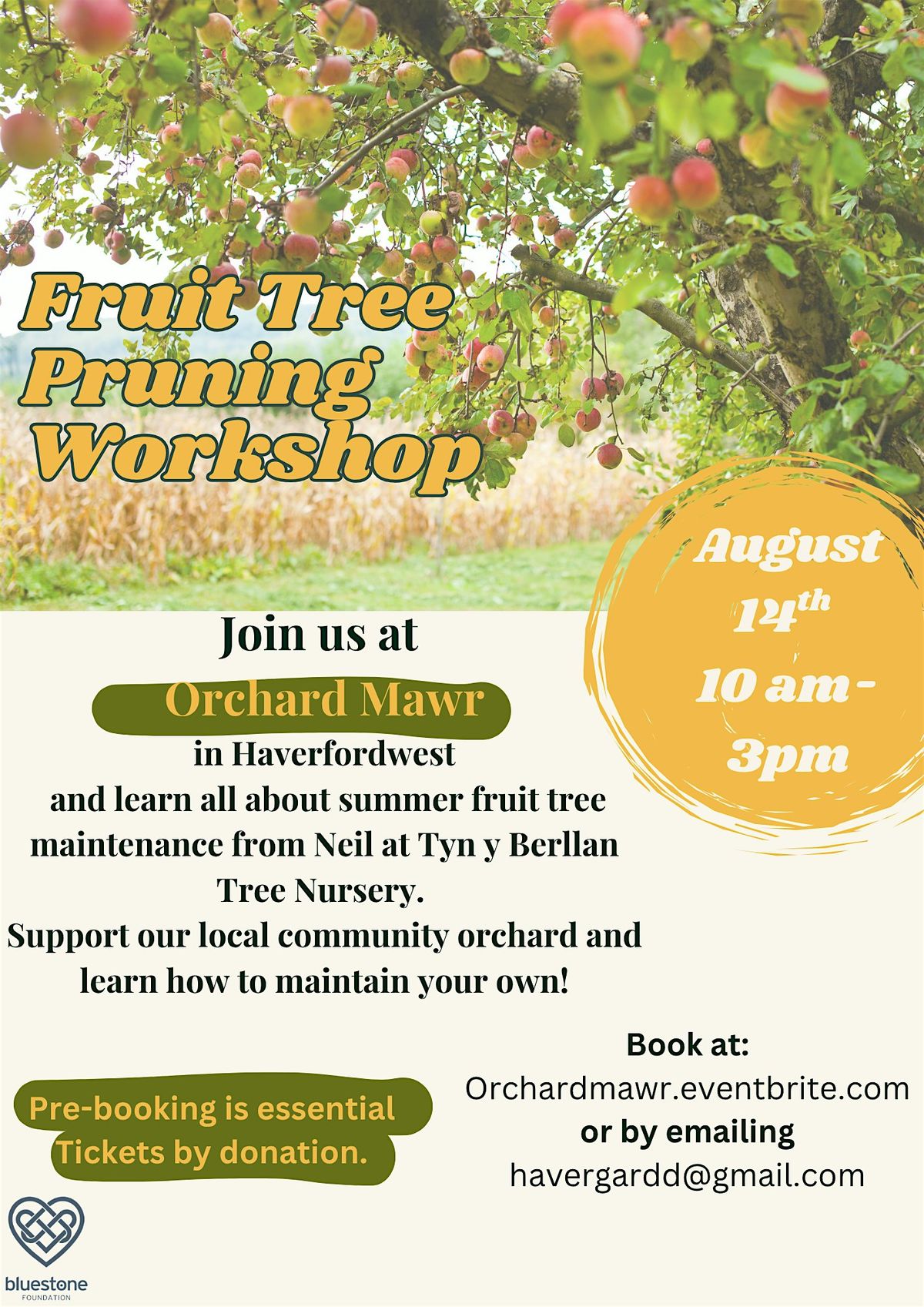 Fruit Tree Pruning at Orchard Mawr, 14 August | Event in Haverfordwest | AllEvents
