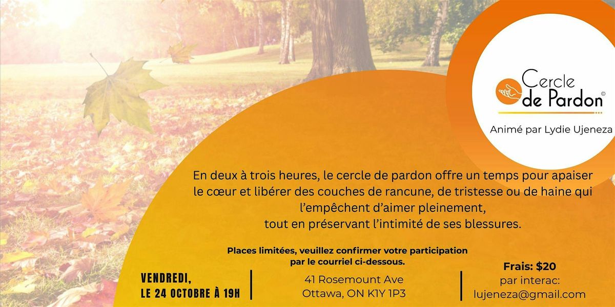 Cercle de Pardon, 24 October | Event in Ottawa | AllEvents