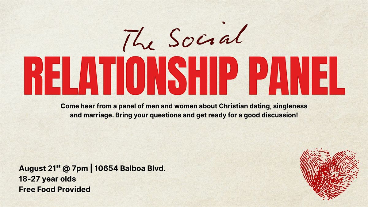 The Social Relationship Panel 8/21, 21 August | Event in Los Angeles | AllEvents