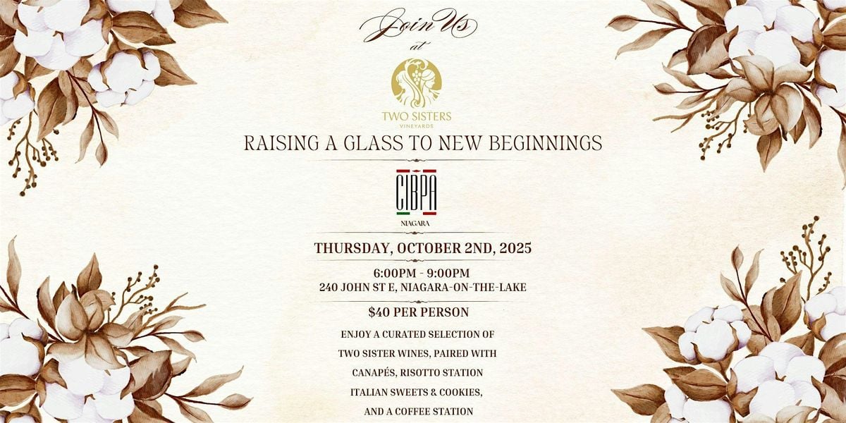 CIBPA Niagara an Evening with Friends, 2 October | Event in Niagara-on-the-Lake | AllEvents