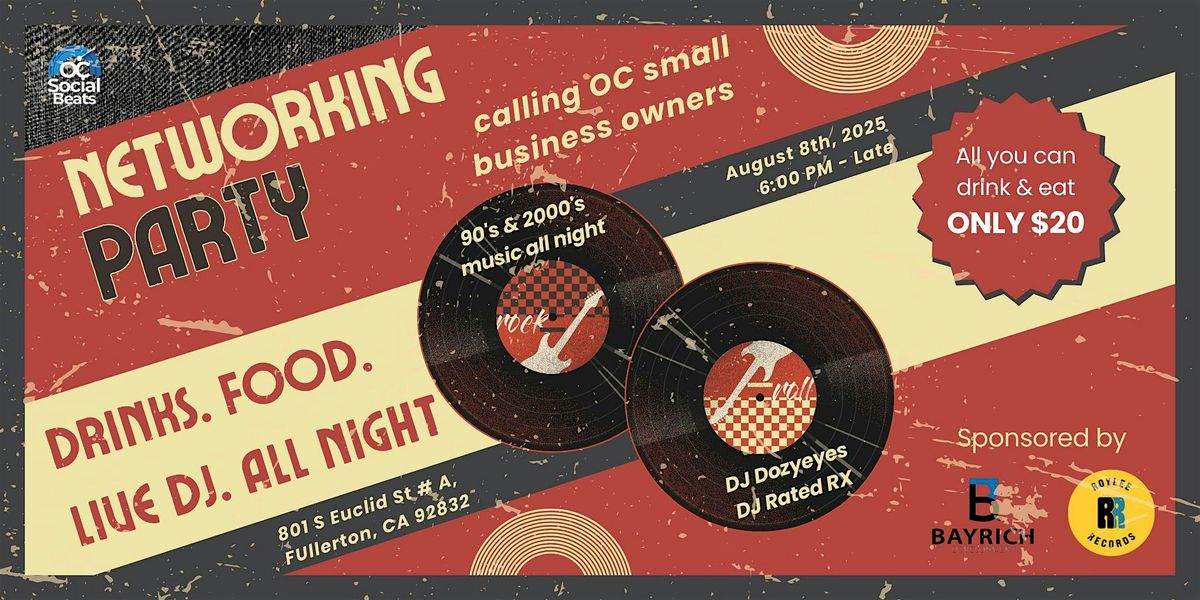 Networking Party calling OC small business owners, 8 August | Event in Fullerton | AllEvents