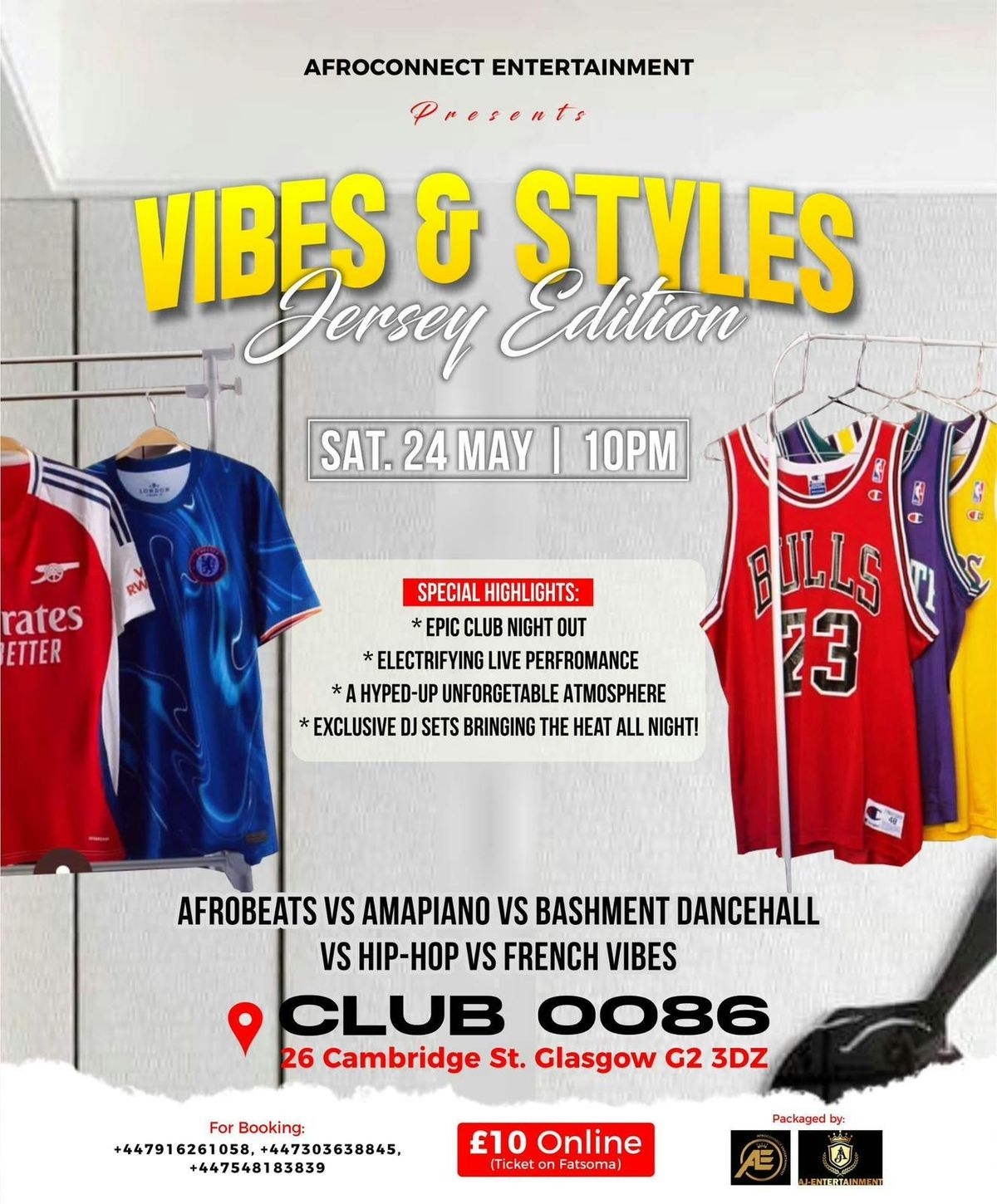 VIBES &amp; STYLES: JERSEY EDITION, 24 May | Event in Glasgow | AllEvents