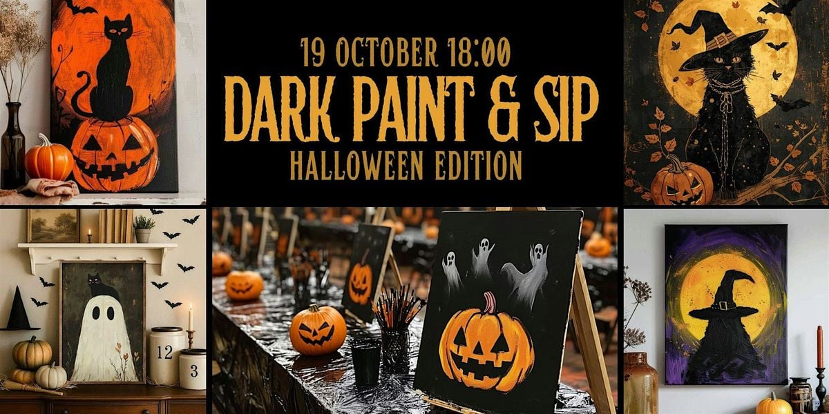 Dark Paint & Sip in Candlelight: Halloween Edition with wine & treats, 19 October | Event in Leiden