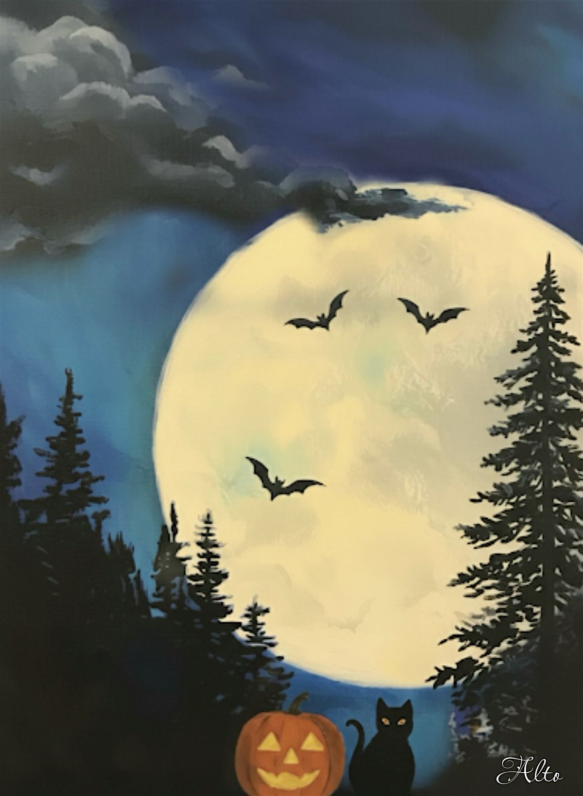 Roca’s Spooky Canvas painting, 21 October | Event in Charleston | AllEvents