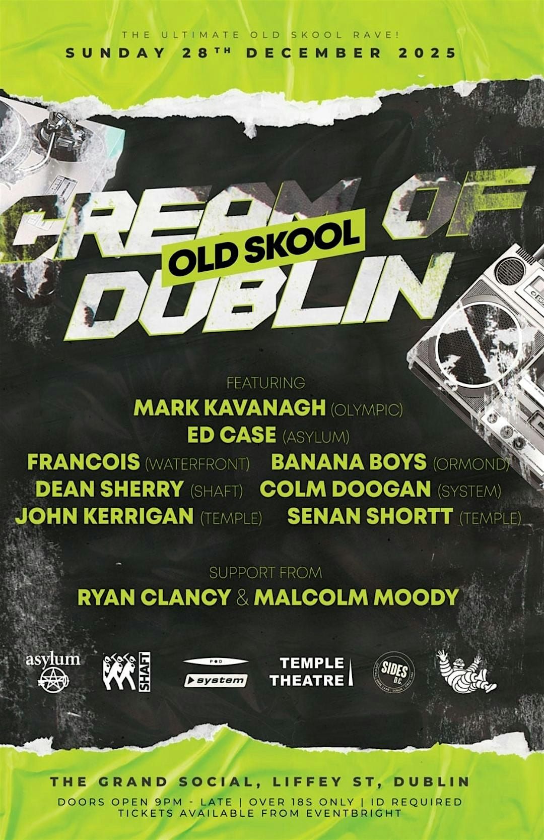 Cream of Dublin Oldskool, 28 December | Event in Dublin 1 | AllEvents