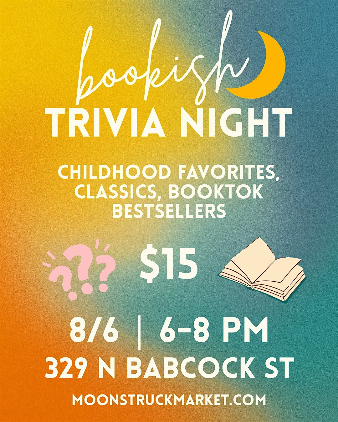 Bookish Trivia, 6 August | Event in Melbourne | AllEvents