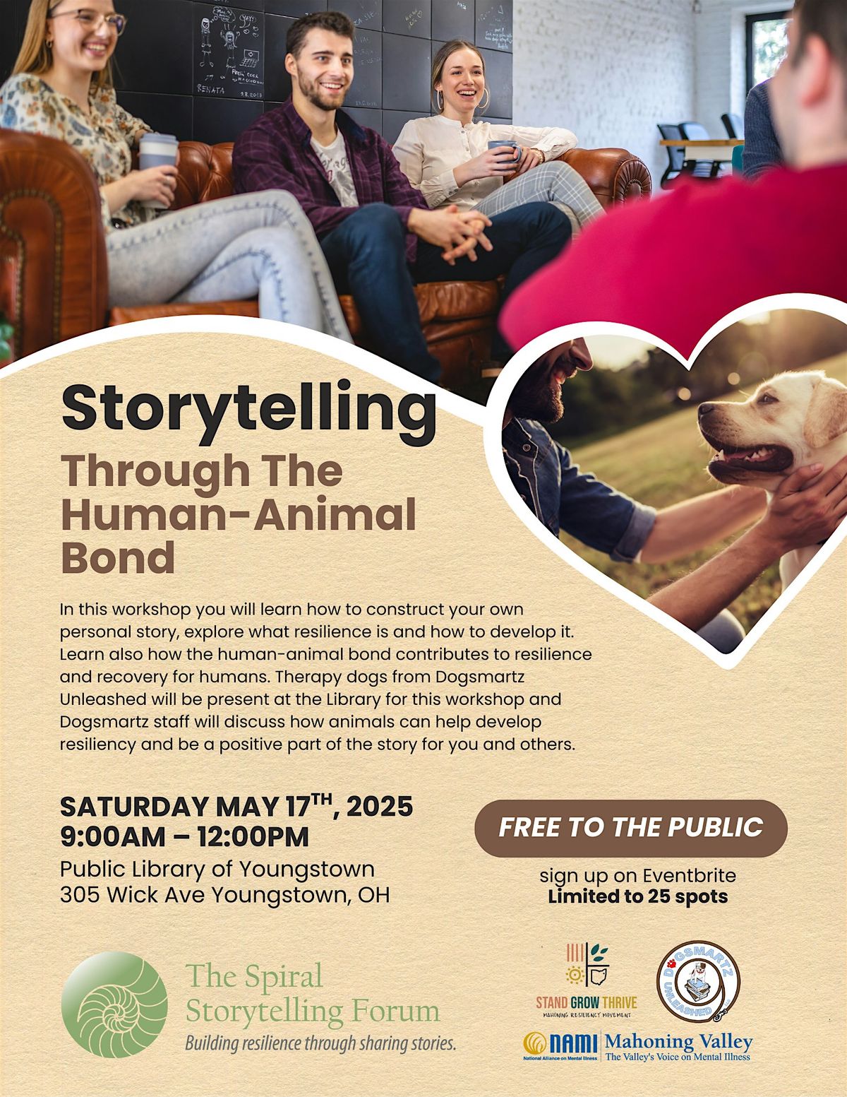 Storytelling Through The Human-Animal Bond, 17 May | Event in Youngstown | AllEvents