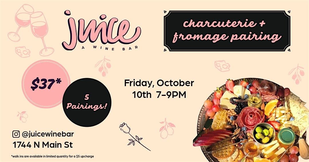 Juice Wine Bar: Charcuterie & Fromage Pairing Experience, 10 October | Event in Jacksonville | AllEvents