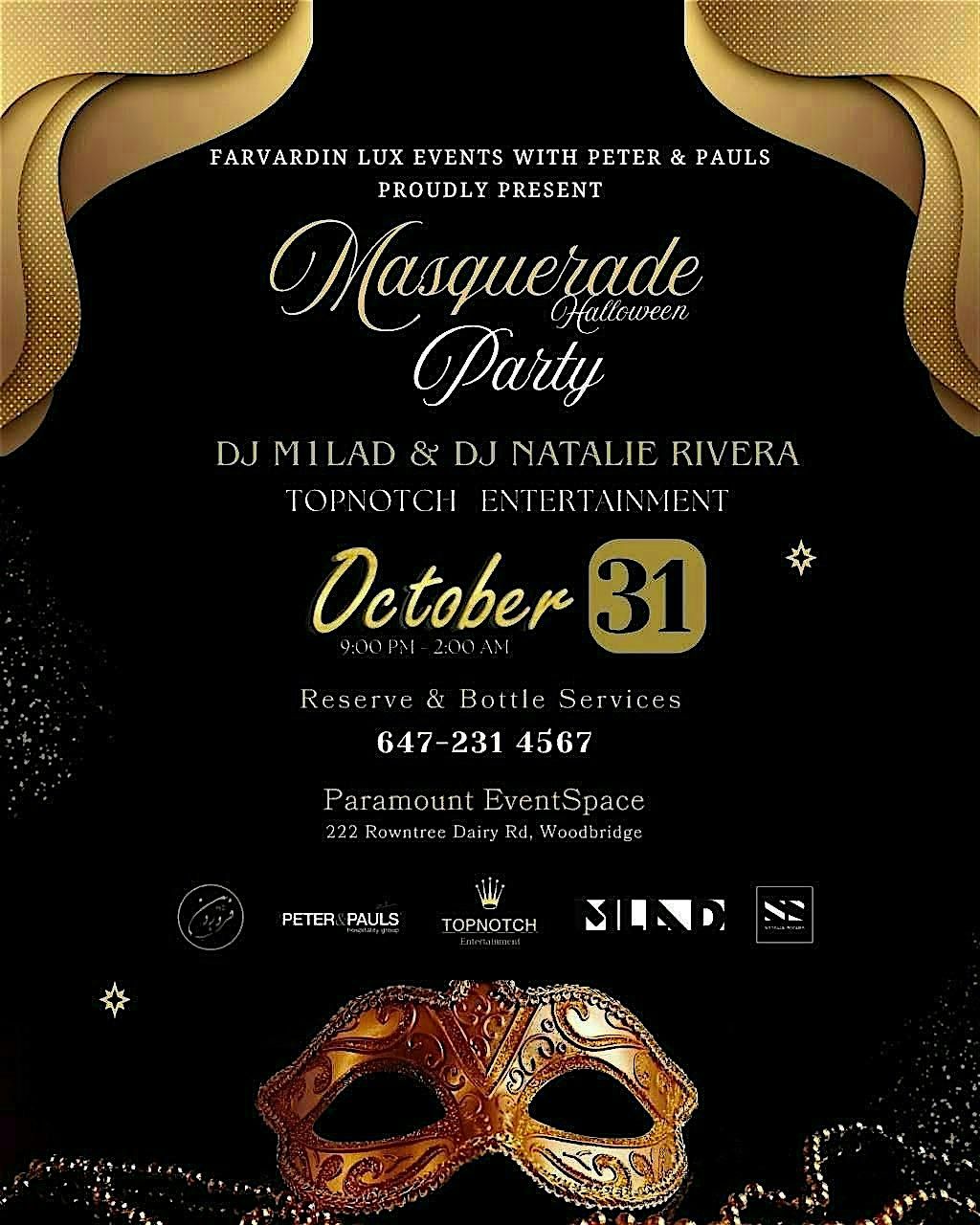 Masquerqde Party, 31 October | Event in Vaughan | AllEvents