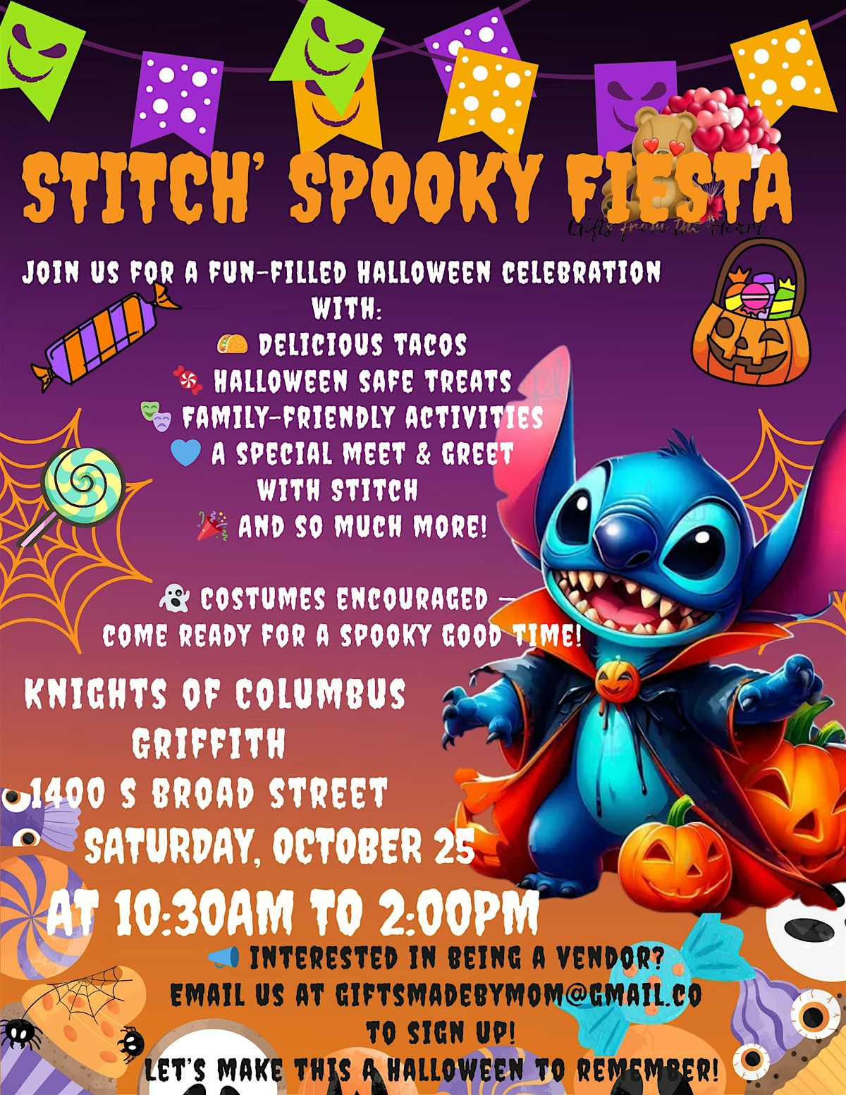 Stitch SPOOKY FIESTA, 25 October | Event in Griffith | AllEvents