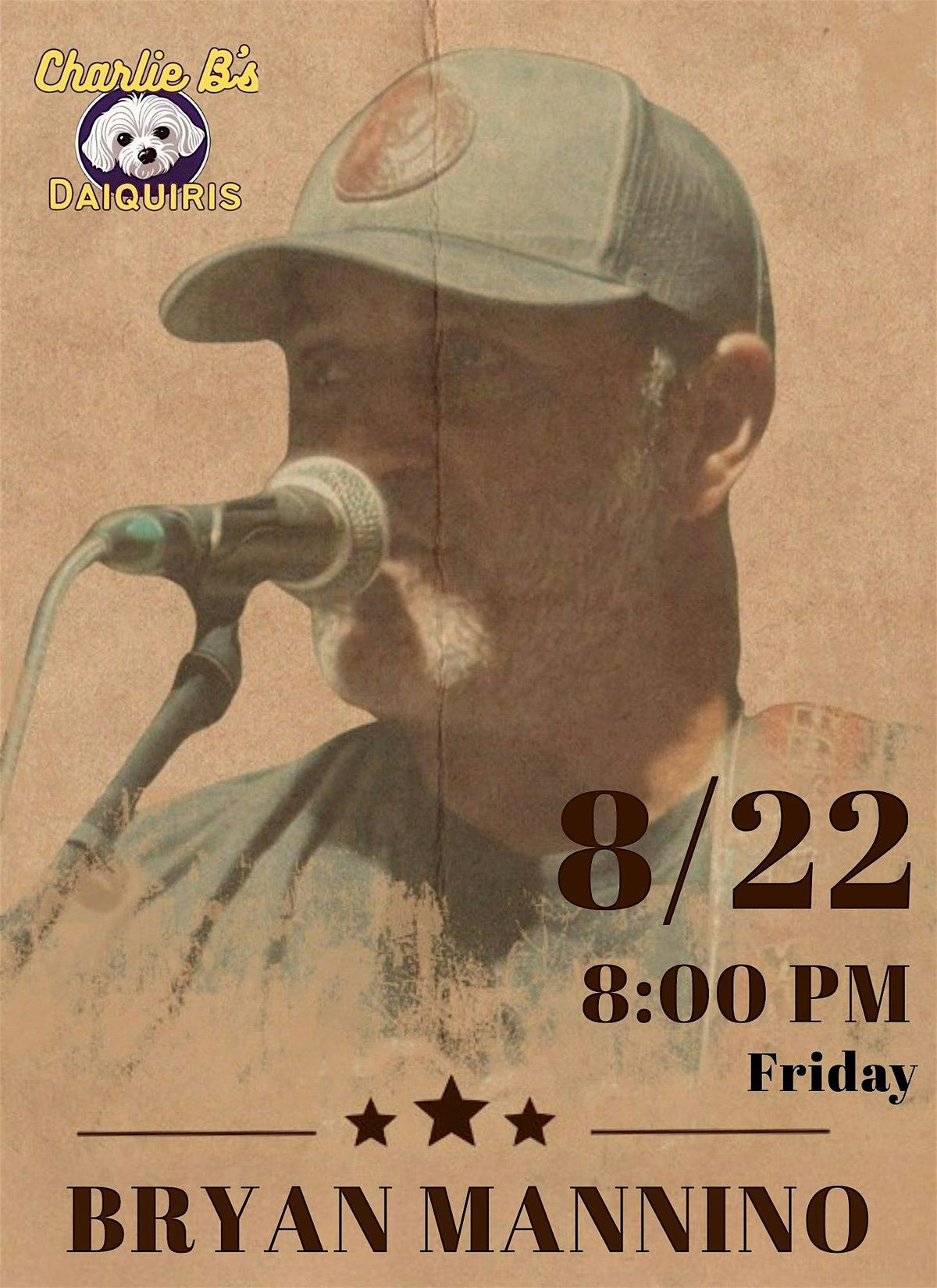 Bryan Mannino Live at Charlie B's Daiquiris, 22 August | Event in Maurepas | AllEvents