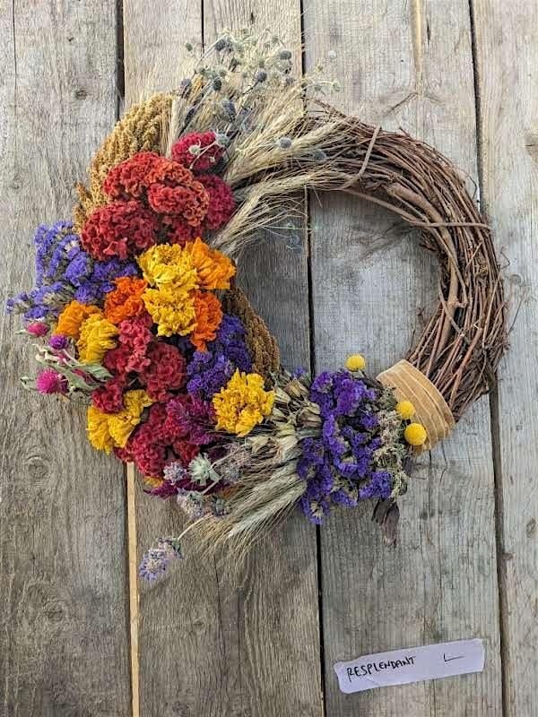 Dried Flower Festive Wreath Making and Mocktails, 6 December | Event in Pepperell | AllEvents