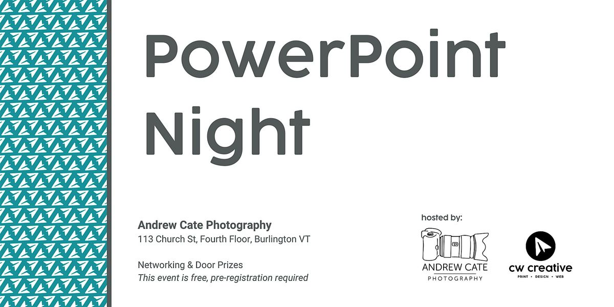 PowerPoint Night (+Business Networking), 8 July | Event in Burlington | AllEvents