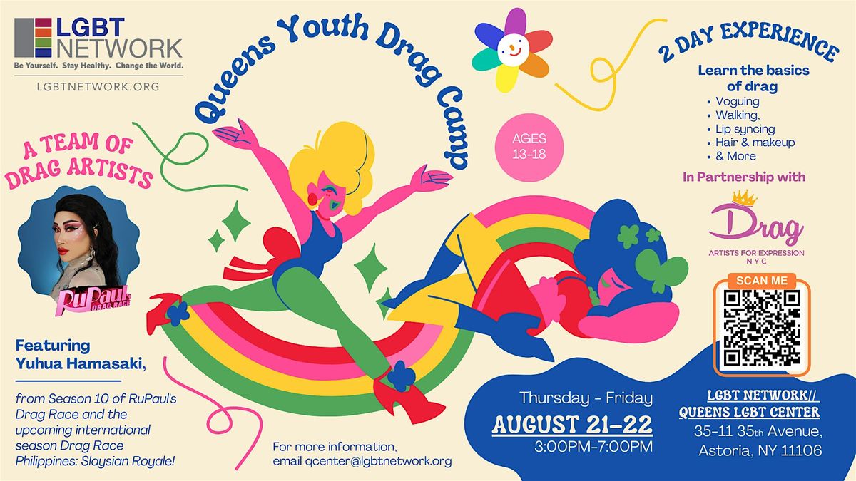 Queens Youth Group: Drag Camp!, 21 August | Event in Queens | AllEvents