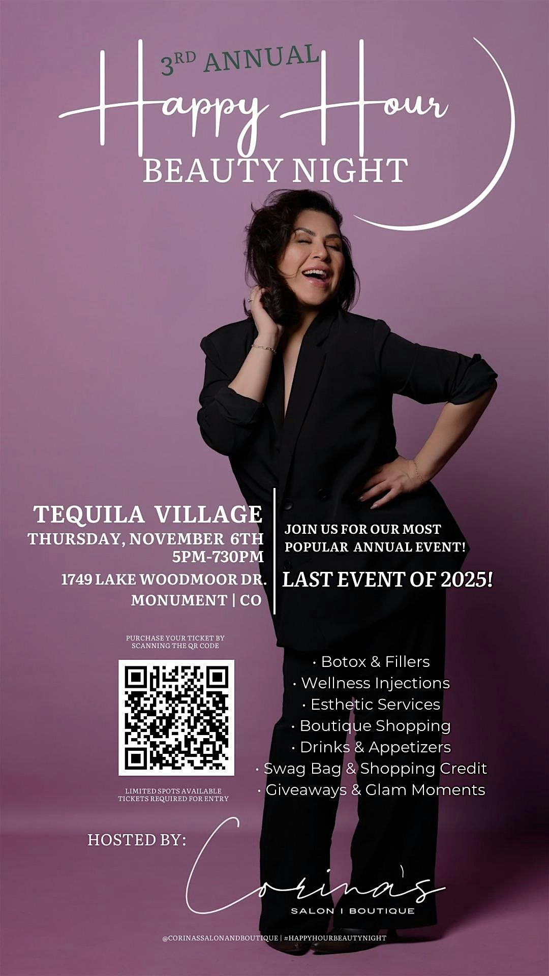 3rd Annual Happy Hour Beauty Night- Tequila Village!, 6 November | Event in Monument | AllEvents