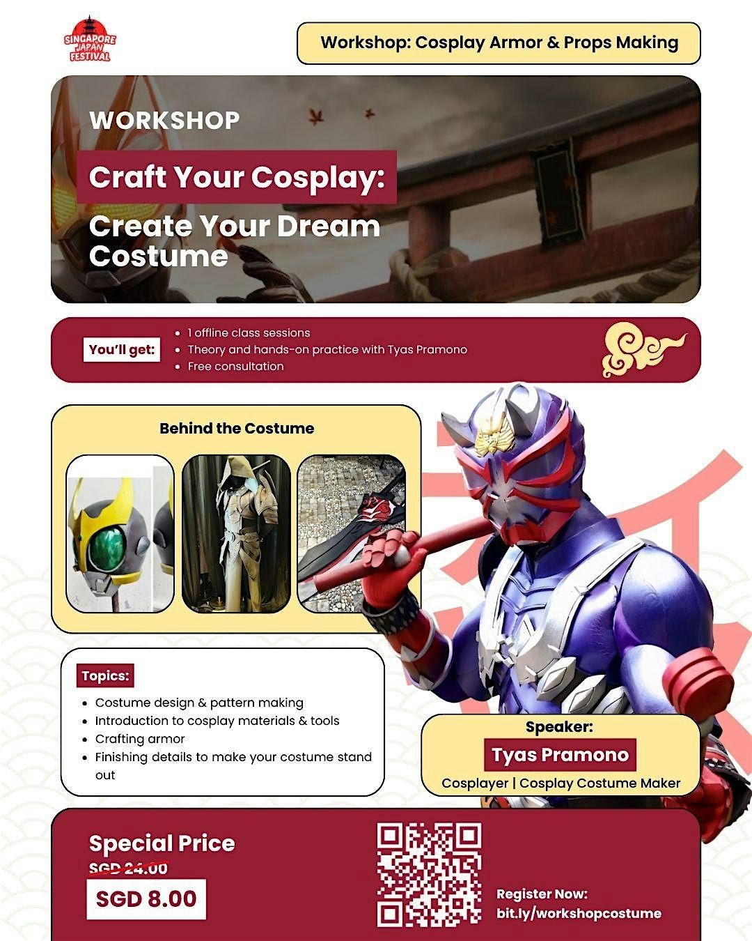 COSPLAY COSTUME MAKING WORKSHOP, 15 September | Event in Clementi | AllEvents